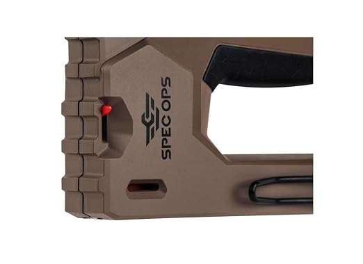 Spec Ops Tools Heavy Duty Staple Gun, 1/4" - 9/16" Staples, 18-Gauge Brads, Reduced Effort