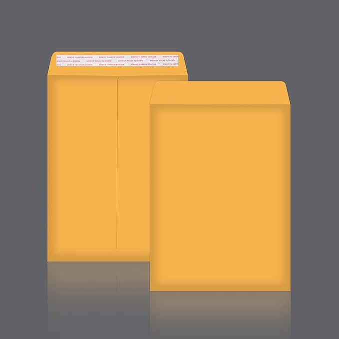 ACSTEP Manila Envelopes Self Seal 9 x12 100pack, Yelllow Manilla envelopes 9x12 for Mailing, Catalog
