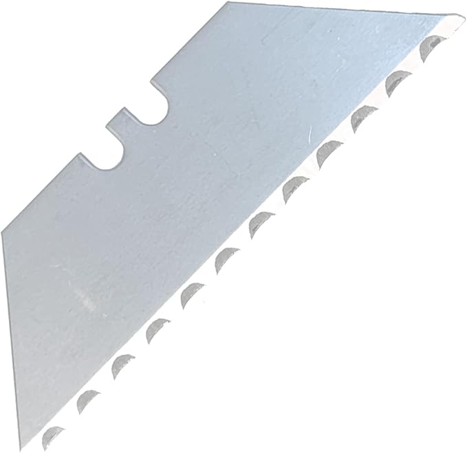 Serrated Blades for Utility Knife – TWO 10 Packs Heavy Duty Saw Razors for Box Cutter in Convenient Storage Box – Serrated Edge Razors 10 Packs, Standard Size - Fits Most Cutters & Knives
