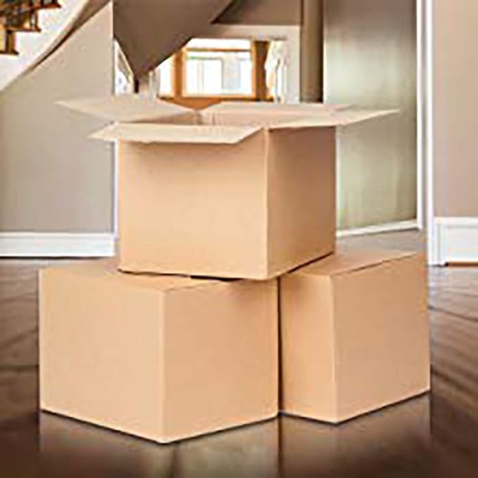 Pantryware Essentials 10 Small Moving Boxes 6x6x6 Corrugated Packing Cardboard Boxes - 10 pack