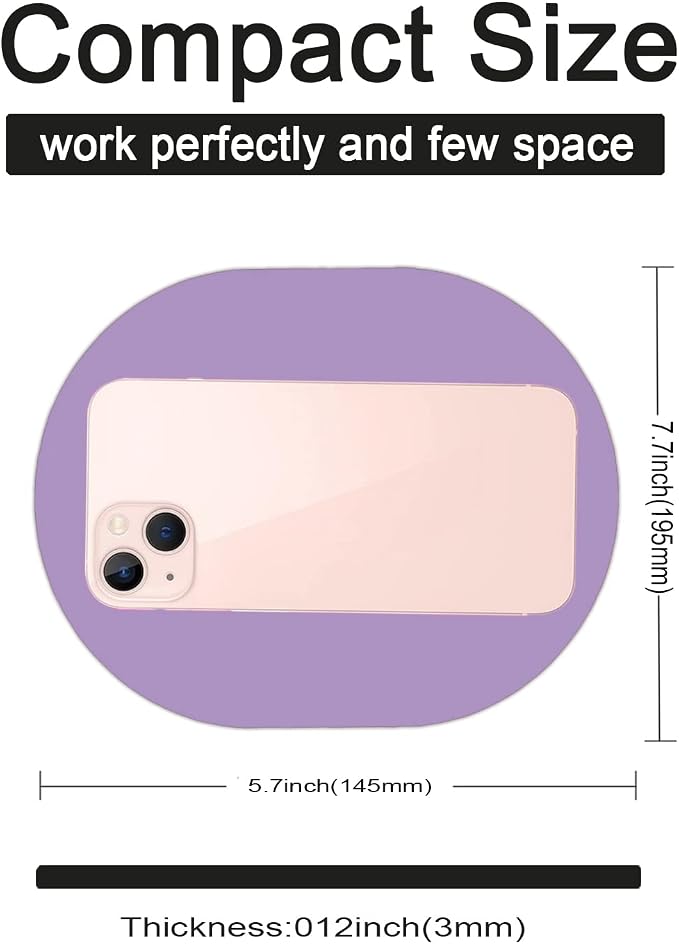 Small Mouse pad, Portable, Waterproof Non-Slip Rubber Bottom, Suitable for Wireless Mouse, Laptop Keyboard Tray for Both Men and Women, Office Travel Purple 5.5x7.5in