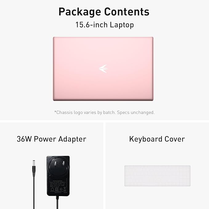 Auusda Business Laptop Computer for Work, Notebook PC for College Students, 15.6" FHD Display, Up to 3.4GHz CPU, Backlit Keyboard, Fingerprint ID, Up to 10TB Storage, 16GB DDR4 RAM, 1TB NVMe, Pink