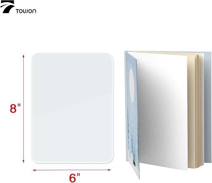 Small Glass Desktop Whiteboard Dry-Erase, Mini Pure Glass Whiteboard Stand | 8x6 In Dry-erase notepad for desk, 5 markers, eraser for office, dorm, home schooling, computer buddy notepad, worker gifts