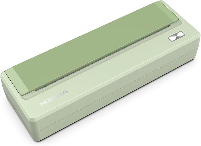 Rongta Portable Printer Wireless for Travel, 300DPI Thermal Inkless Bluetooth Mobile Printer, Support 8.5" X 11" US Letter, Compatible with Android iOS Phone & Laptops (Green)