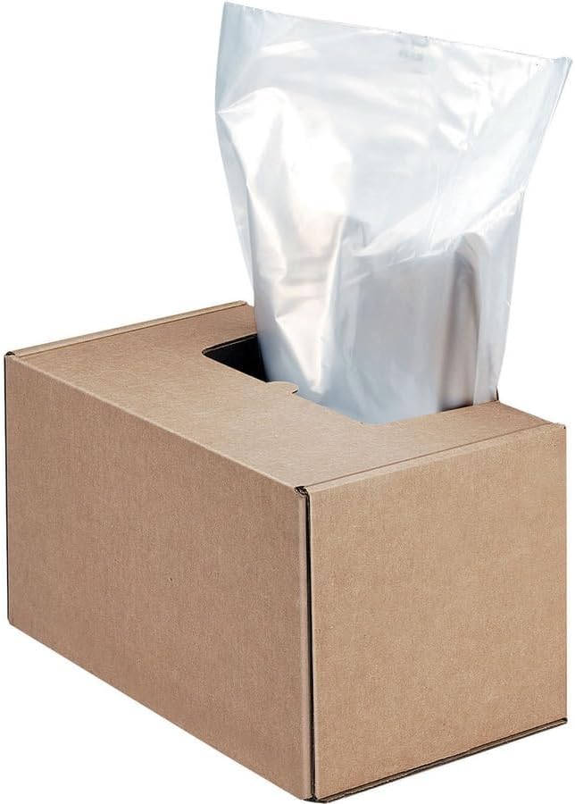 Fellowes Powershred Shredder for 2127/3140/3250/4250 Series 50 Bags & Ties (3604101), 50 Gallon, clear