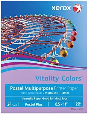 Xerox® Vitality Colors™ Pastel Plus Color Multi-Use Printer & Copy Paper, 1 Ream, Lilac, Letter (8.5" x 11"), 500 Sheets