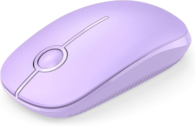 VssoPlor Wireless Mouse, 2.4G Slim Computer Laptop Mouse, Light Purple | Portable Mouse, Plug & Play USB Nano Receiver, Quiet Silent Optical Mice for Notebook, PC, Laptop, Computer, Windows, Mac