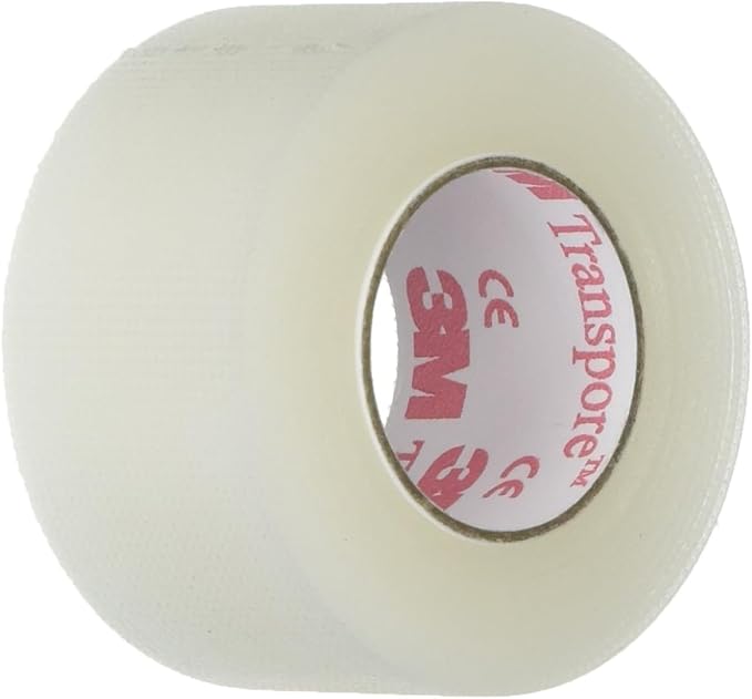 3M Transpore Clear 1-Inch Wide First Aid Tape, 10-Yard Roll (2 Rolls), Model:1527-1
