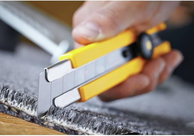 OLFA 25mm Extra Heavy-Duty Utility Knife (H-1) - Multi-Purpose Custom Cutting Depth Utility Knife w/Anti Slip Grip & Snap-Off Blade, Replacement Blades: Any OLFA 25mm Blade