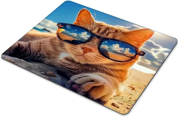 Sunshine Beach Cat Cases Mouse pad Non-Slip Rubber Base Mouse Pads for Computers Laptop Office Desk Accessories Mouse pad
