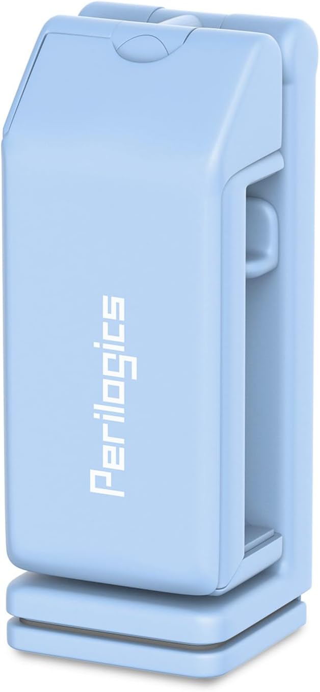 Perilogics Airplane Phone Holder Mount, Plane Travel Essentials (Blue) | Universal in Flight Phone Stand, Hands Free, Dual 360° Rotatio, Must Haves Airplane Travel Accessory