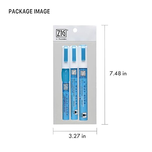 Kuretake Zig 2 Way Glue Pen 3 Variety Set, Adhesive for Professional,Artists, Crafting, Scrapbooking, Gift Card, Made in Japan