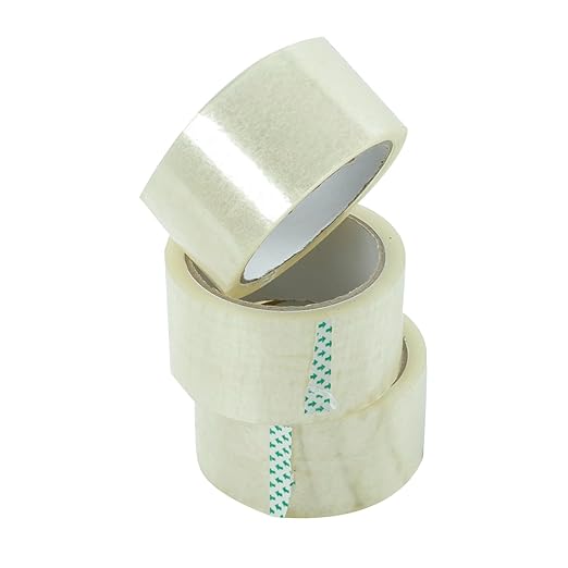 36 Rolls Thin Heavy Duty Carton Sealing Clear Packing Tape 2 Inch x 55 Yards 3" Core 2 Mil Thick, Strong Pressure-Sensitive Adhesive Packaging Tape for Storage Moving Mailing Box Shipping