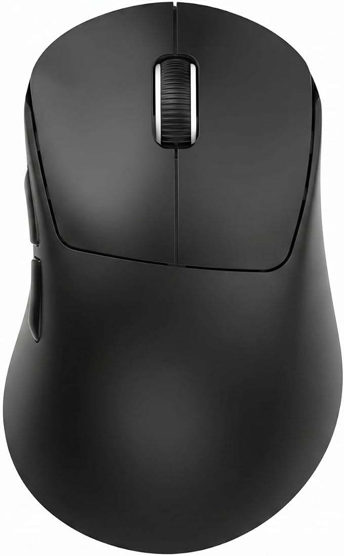 hunart H6 49g Wireless Mouse, Bluetooth & 2.4GHz, USB-C Charging, Black | Silent Clicks, Two Ways to Connect, Right-Hand Ergonomic Comfort, Portable for Laptop, MacBook, PC & Tablet