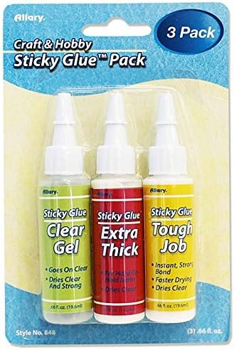Craft & Hobby Sticky Glue Pack (Clear Gel, Extra Thick, Tough Job)
