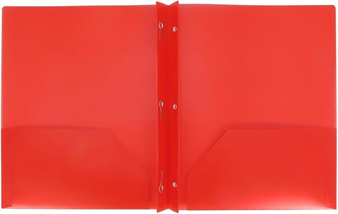 Plastic Folder with Prongs 2 Pocket - Up&Up (RED)