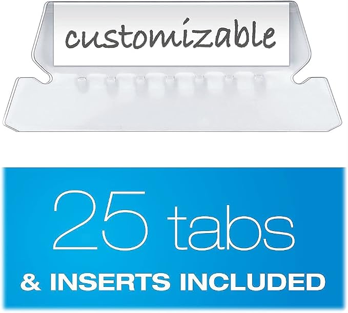 Pendaflex Hanging File Folders, Letter Size, Assorted Colors, 1/5-Cut Adjustable Tabs, 25 Per Box (81663)