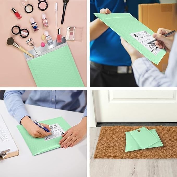 ProLine Bubble Mailers 8.5x12" Green Ash Bubble Mailer, Self Seal Padded Envelopes Gifts Mailing Envelopes Bubble Padded, Bubble Envelopes for Shipping, Usable Size 8.5x11" (10)