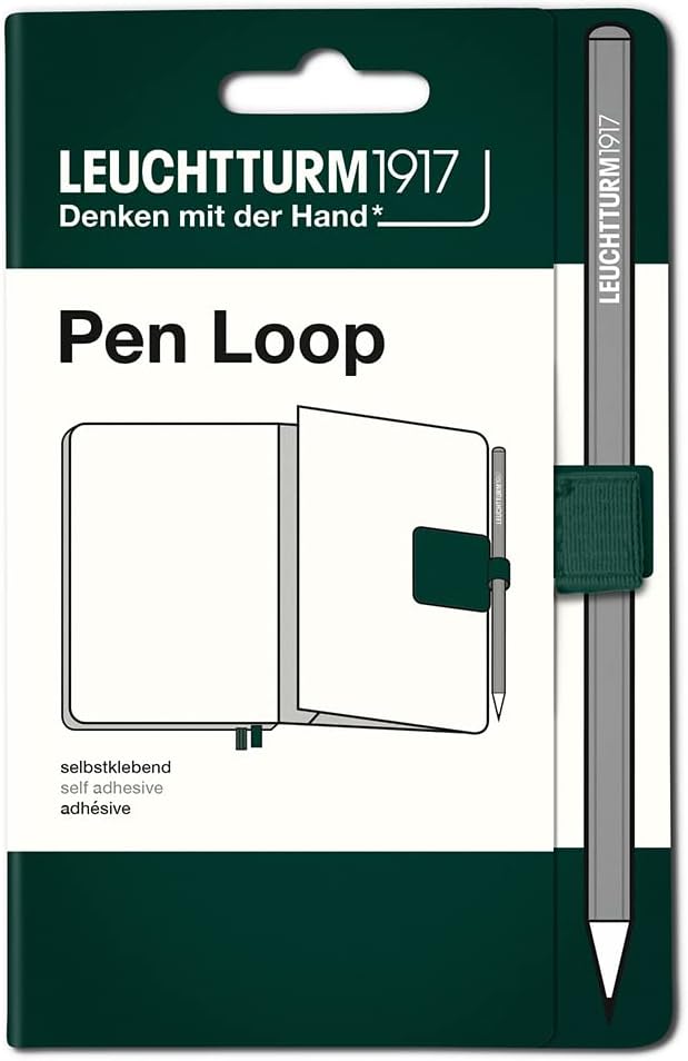 LEUCHTTURM1917 Self Adhesive Pen Loop Elastic Pen Holder (Forest Green)