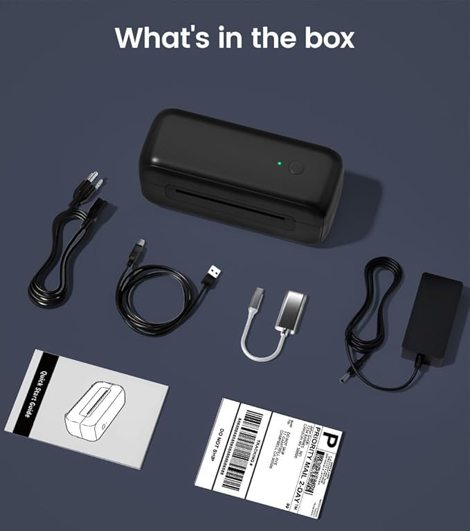 Phomemo 246SBT Shipping Label Printer- 4x6 Bluetooth Thermal Printer, Black | Thermal Address Label Printer for Small Business,Barcode Compatible with iPhone, Android, Windows, Mac, Shopify, USPS