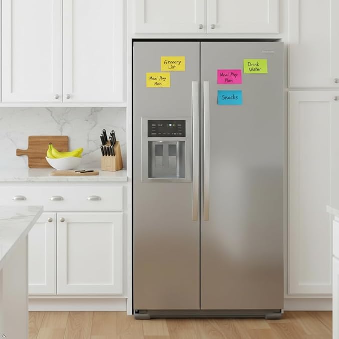 (5 Pads) Sticky Notes 3x5 in,Bright Notepads,Stickies,Memo Note Pads | Super Sticking Power,Colorful,Strong Adhesive,Post on Windows Doors,Office School,Recyclable,Easy to Write on,Hold Well