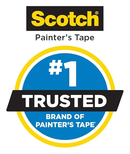 Scotch Painter's Tape Contractor Grade Masking Tape, (6 Rolls per Pack/6 Pack), 1.88 in x 60.1 yd, Holds to Surfaces for Up to 3 Days, Interior & Exterior Use (2020-48TP6) 36 Count