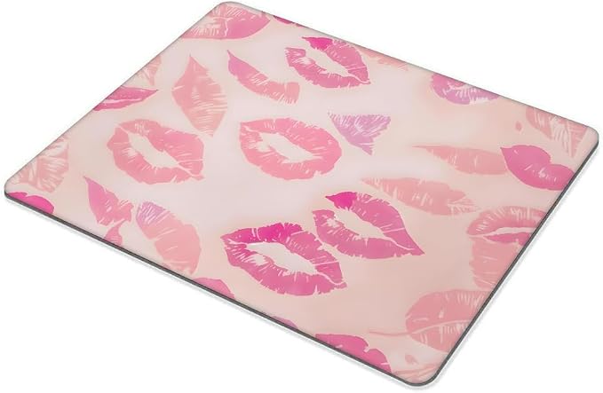 Sealed with a Kiss Pink Lipstick Mouse pad Customized Mousepad Non-Slip Rubber Base Mouse Pads for Computers Laptop Office Desk Accessories Mouse pad