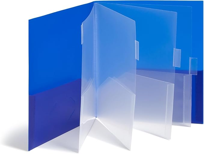 Smead 10-Pocket Organizer, Letter Size, 2 per Pack, 1 Each of Dark Blue and Teal (89204)