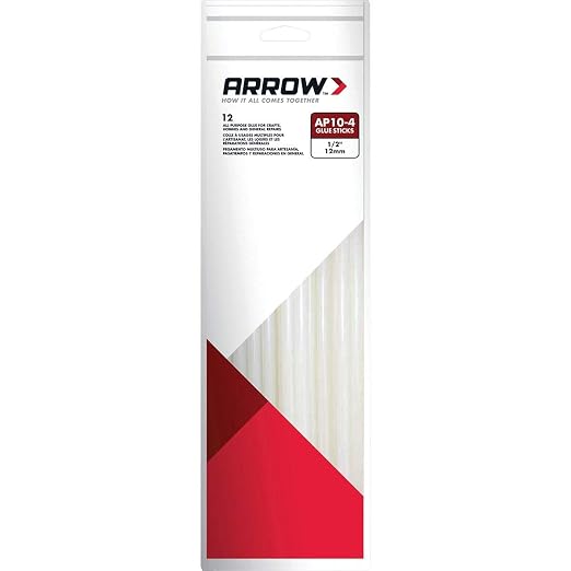 Arrow Fastener Glue Sticks - All Purpose, Pack of 24, 10 Inch, User-Friendly, Medium Viscosity