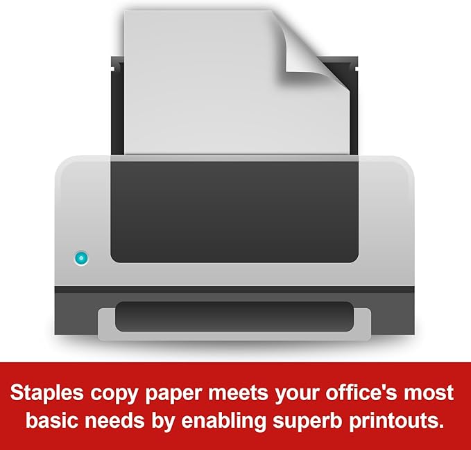 Staples Copy Paper, 11x17 Inch Ledger Size, 92 Brightness, 20 lb., 500/Ream | For office, school & home use. Smooth finish for crisp printing in copiers and printers.