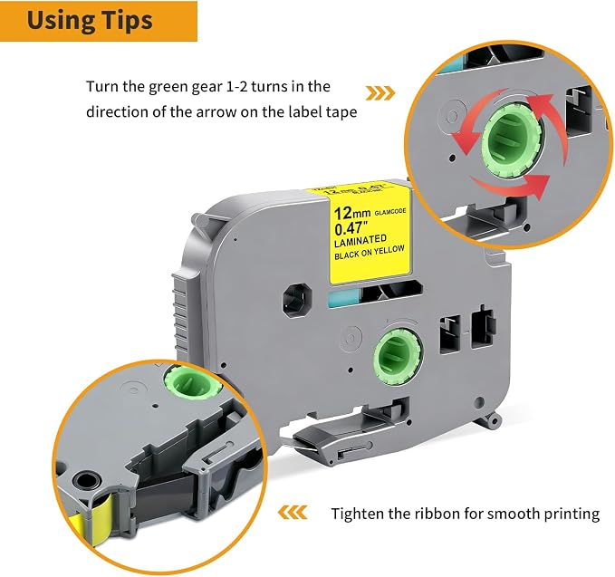 3-Pack Compatible with Brother TZe-631 TZ Tape 12mm 0.47 Laminated Yellow | Tze631 TZ-631 P Touch Tape for PTD210 PTD220 PTD200 PTD400 PTD450 PTD600 PT200 PT300 PT300B PT1290 PT2040 Label Maker
