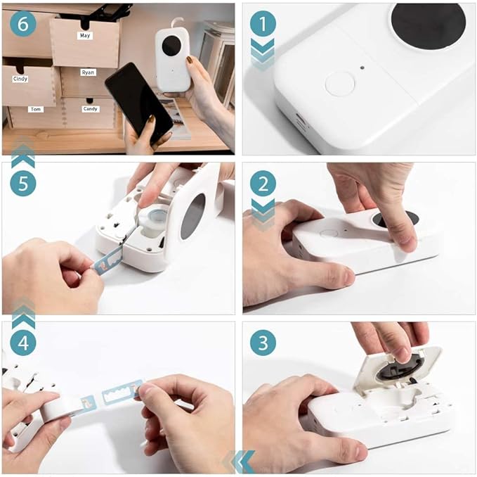 Phomermo D30 Label Tape, Black on Cream White with Glitter Clear Label | for D30 D35 D30D Label Maker Thermal Sticker Paper Self-Adhesive, 14 x 40mm (1/2" x11/2) 160 Tapes/Roll, 3 Rolls