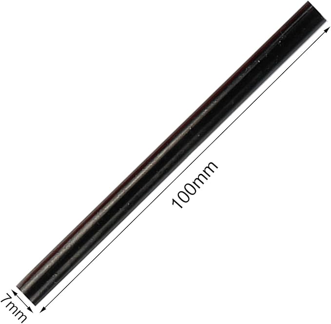 HUIHUIBAO 12 PCS Colored Hot Glue Sticks, Mini Hot Melt Adhesive Glue Stick for DIY Art Craft, 7 x 100mm, Black