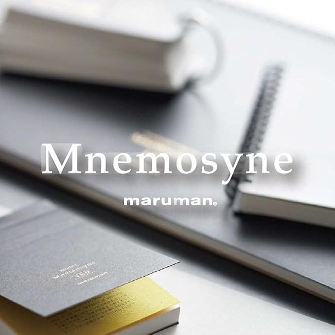 Maruman Mnemosyne Memo Pad, Vertical B7, 3.5"x4.9", 5mm Grid | 140 Perforated Graph Paper Pages, Top Stapled Binding, Refill Notepad, For Office, Meetings, Note-Taking, Made in Japan