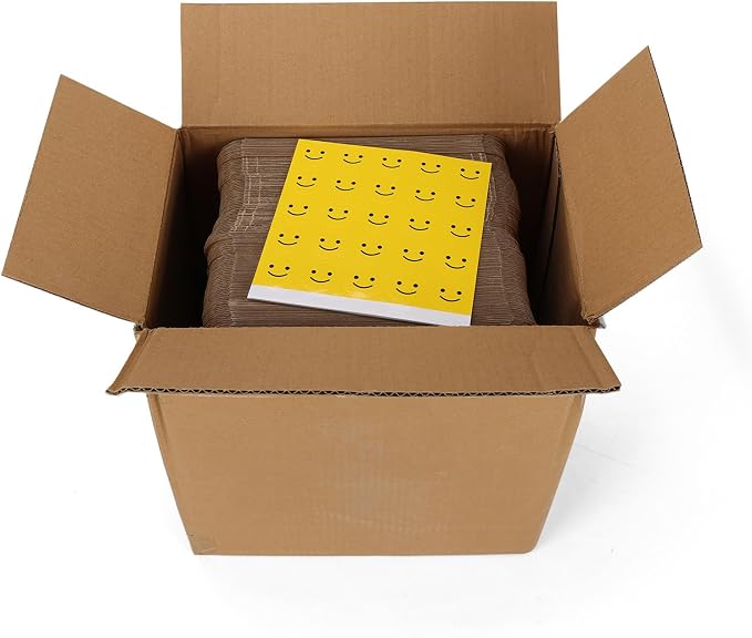 HORLIMER 7x5x1 Shipping Boxes Set of 100, White Corrugated Cardboard Mailer Box for Packing Small Business