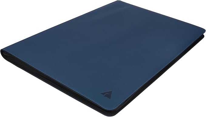 Rayvol Premium 2300 Pockets Card Binder, Large 36-Pocket 2000+ Ringless Trading Card Album - Side Loading UltraSonic-362304 Tech Zip Binder for TCG -Blue