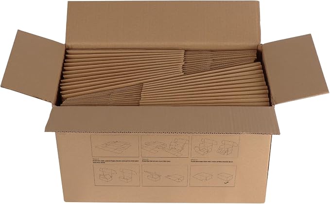 HORLIMER 8x6x4 inches Shipping Boxes Set of 25, Brown Corrugated Cardboard Box Literature Mailer