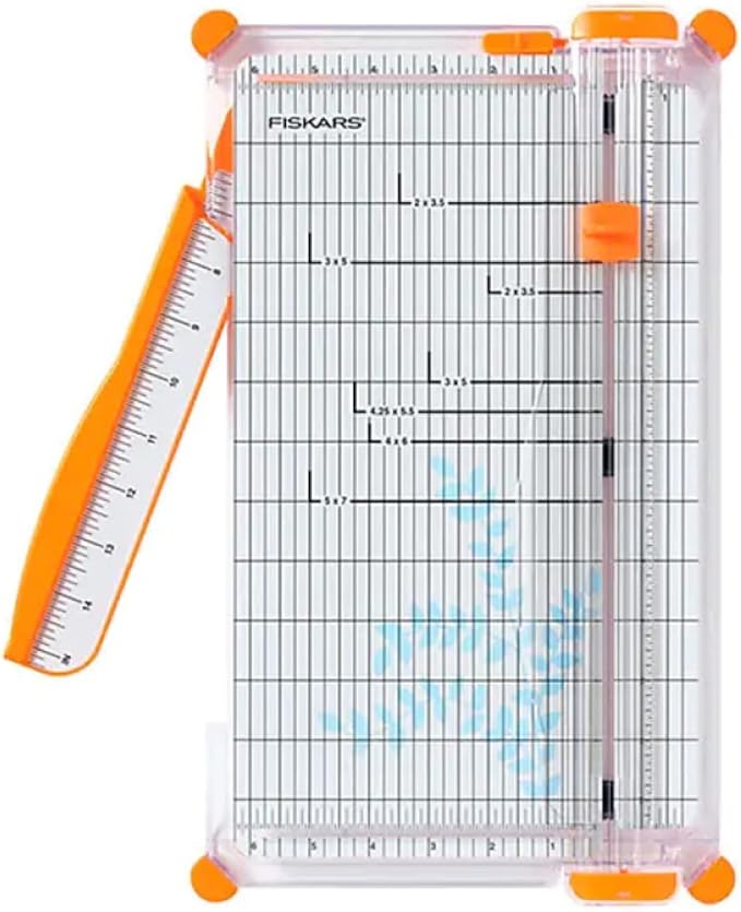 Fiskars Surecut Deluxe Paper Trimmer, 10 Sheets, 12" Cut Length, Plastic Base, 9 X 15