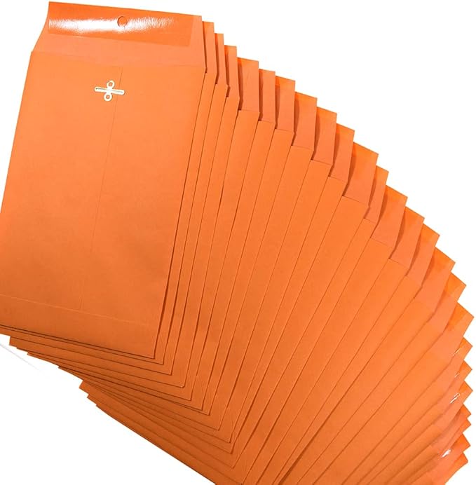 Top Flight Clasp Envelopes, Gummed and Clasped Closure, 6 x 9 Inches, Brown Kraft, 25 Envelopes per Pack (6911114)