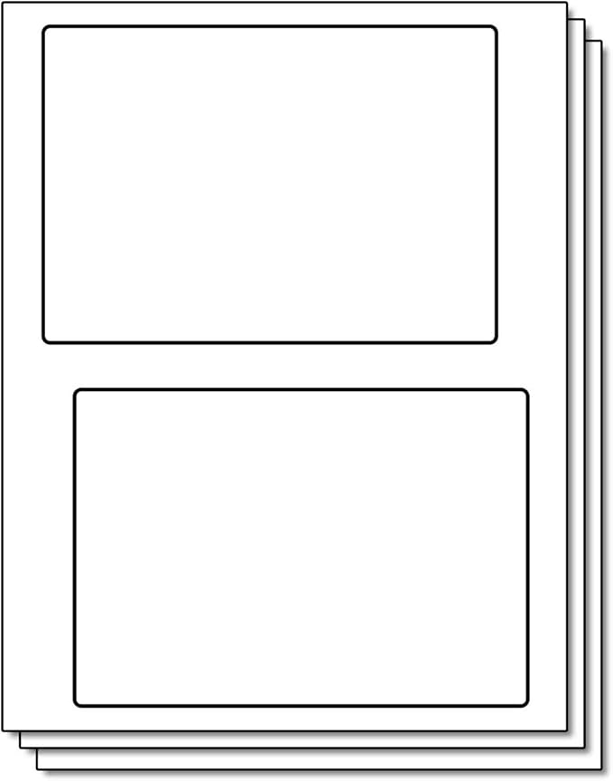 4.75 x 6.75 inch Shipping Labels for Inkjet & Laser Printers (2 per Sheet, 100 Labels, 50 Sheets)