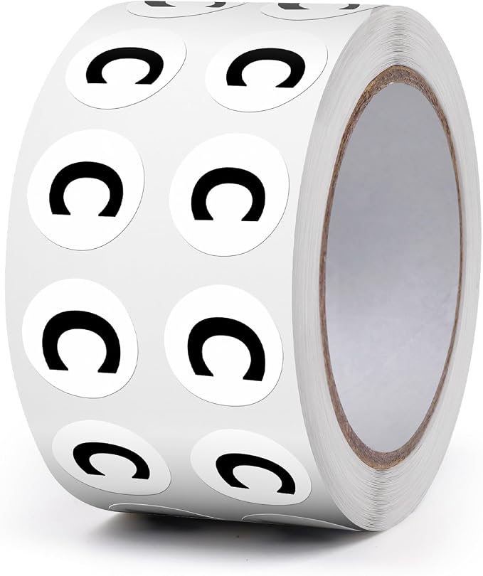 Letter C Round Labels 0.5 Inch Vinyl Circle Capital Alphabet Stickers Self-Adhesive Removable Waterproof Dots Tags for Home Office Inventory 1000 PCS | Self-Adhesive, Removable, Waterproof, Circle Capital Dots Tags, for Home Office Inventory Classroom