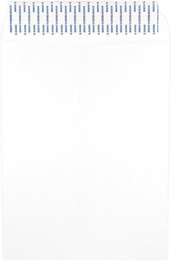 JAM PAPER 9 x 12 Open End Catalog Commercial Envelopes with Peel and Seal Closure - White - Bulk 100/Box