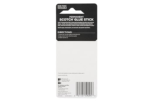 Scotch Glue Stick, .52 oz, Acid Free and Non-Toxic (6015)