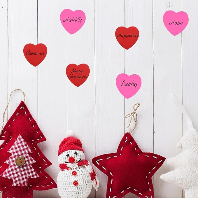 Sticky Notes, 560 Sheets 3 × 3 Inches Heart Bright Colors Self Sticky Notes Pad Colour Sticky Notes for Home Office Notebook(Big Red, Rose Red)