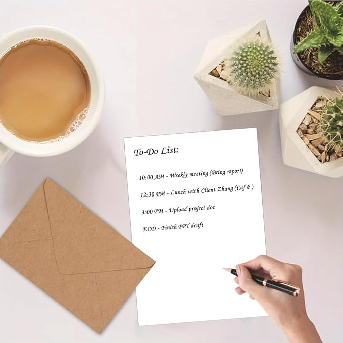 Printer Paper - 500 Sheets, A5 Premium Bright White Paper, 28lb Bond / 70lb Text (105 gsm) Bright White Paper – Great for Copy, Printing, Writing, 5.83" x 8.27" (148 x 210 mm)