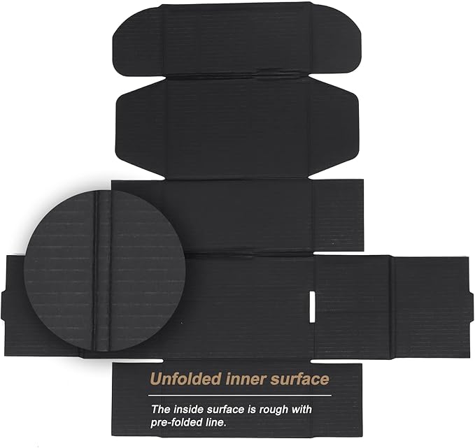 ZBEIVAN 6x4x3 Black Small Shipping Boxes, 20 Packs Corrugated Cardboard Mailer Boxes for Packaging Small Business Mailing Gifts Wrap Boxes with Lids