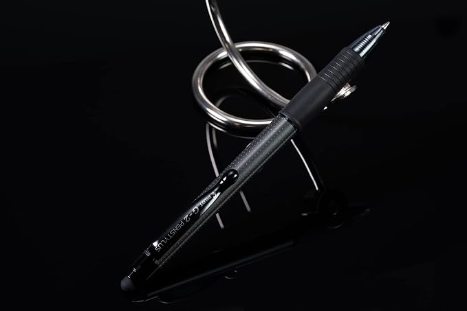 PILOT G2 Pen Stylus, Gray Barrel, 0.7 mm, Black Ink Pens, Pack of 2
