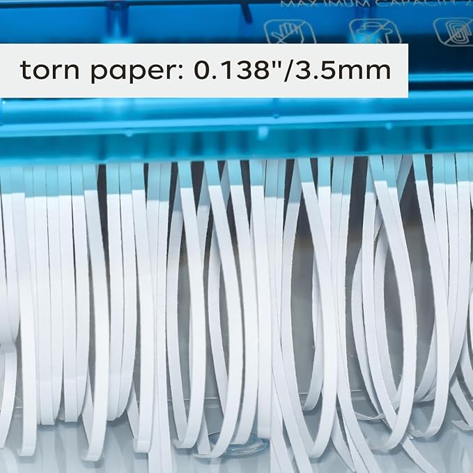 JIKIOU Standard A4 Paper Hand Shredder Portable Paper Shredder Manual Shredder Documents Paper Cutting Tool Home Office Desktop Stationery Blue