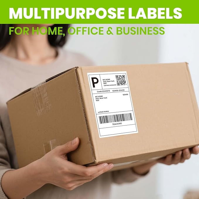 ADHES 4x6 Thermal Shipping Labels 1000 Fanfold – Strong Adhesive, Top-coated Thermal Label Printer Paper, BPA/BPS Free 4x6 Shipping Labels for Mailing and Packaging