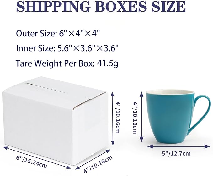 40 Pack Small Shipping Boxes 6x4x4 Inches | White Corrugated Cardboard, Box for Packaging Small Business Mailing Storage Moving, Easy Assemble